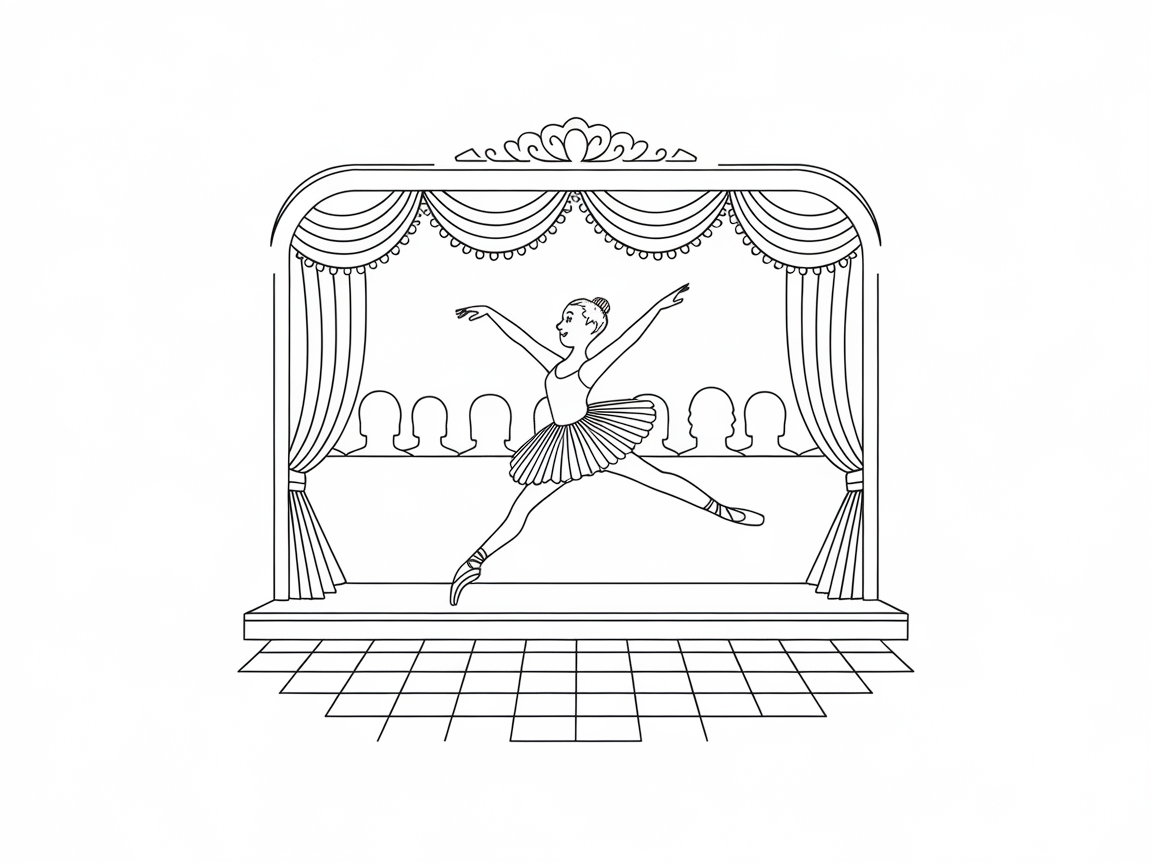 Leap into Art with This Ballet Dancer Coloring Page