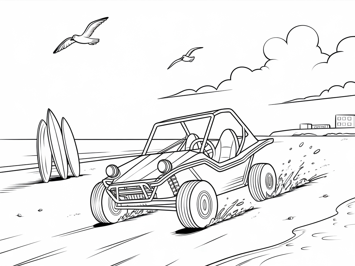 Race Along the Sandy Beaches with This Beach Buggy Page