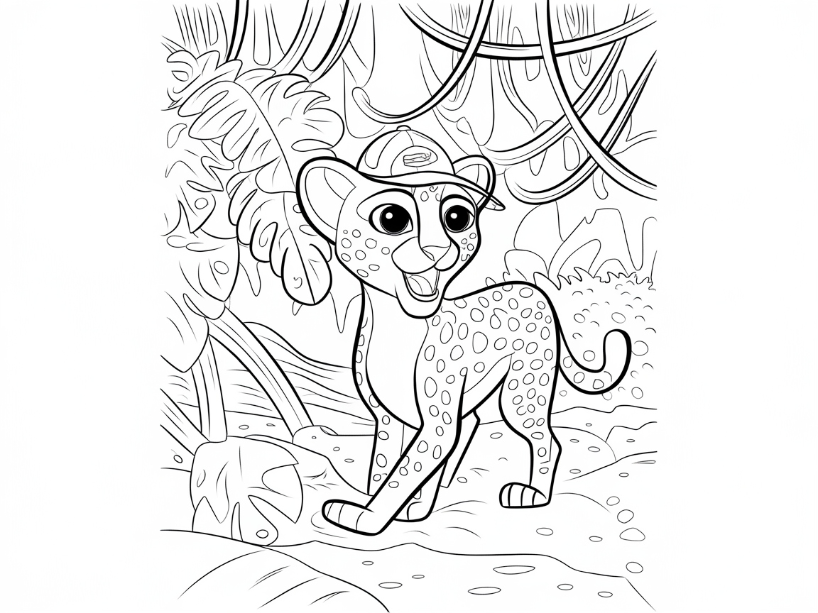Jungle Explorer Cheetah Ready for Adventure
