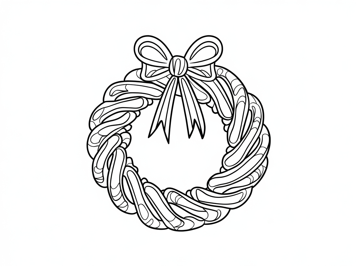 Elegant Candy Cane Wreath Design