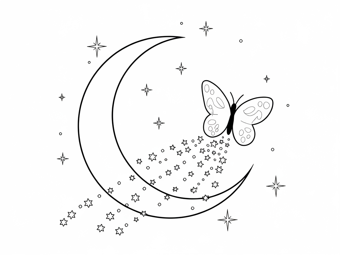 Mystical Moonlit Butterfly Journey