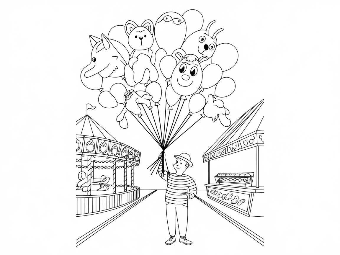 Float Away with This Balloon Vendor Scene