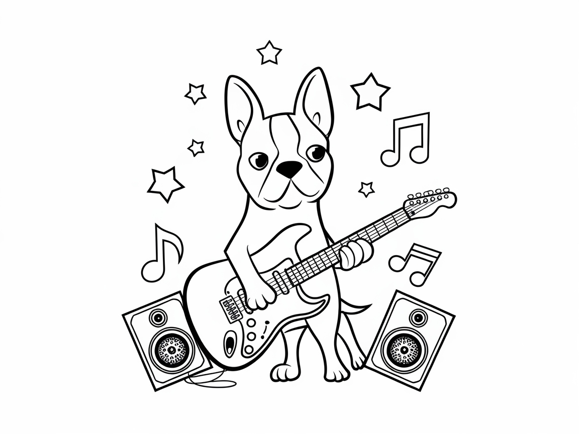 Rock Out with Boston Terrier Guitarist