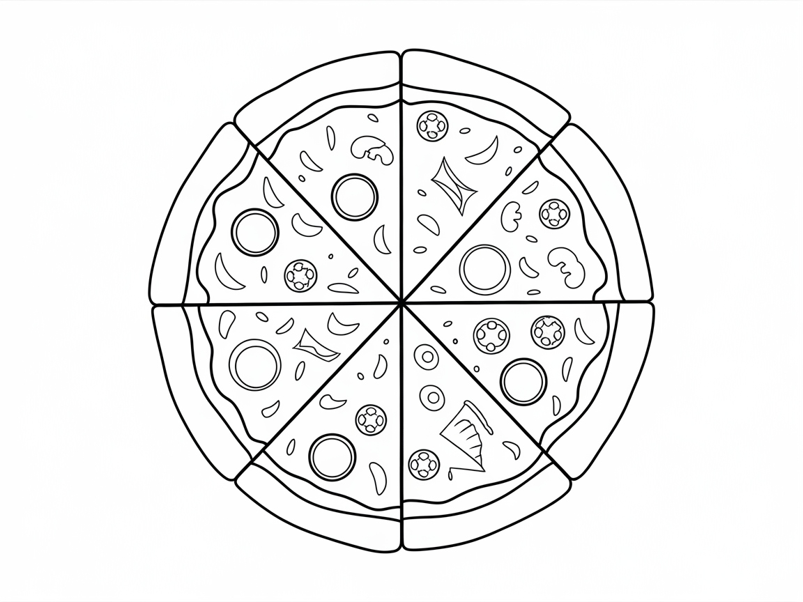 Serve Up Creativity with This Pizza Slice Coloring Page