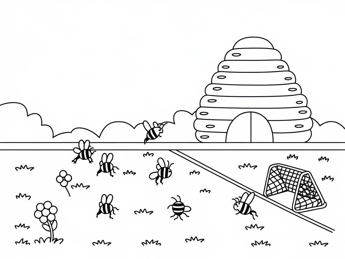 Bee Soccer Fun in the Meadow