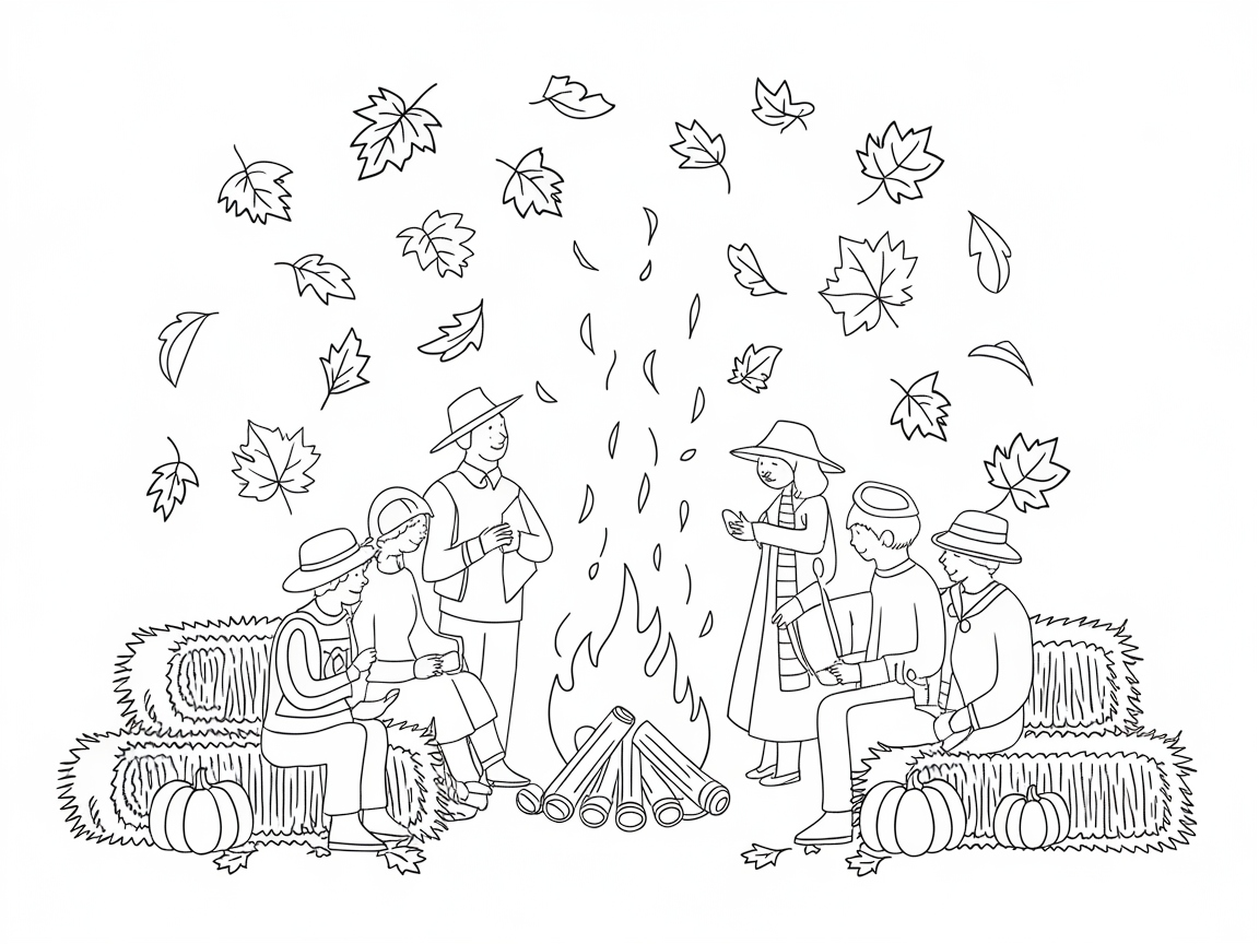 Celebrate Fall with a Cozy Haybale Bonfire