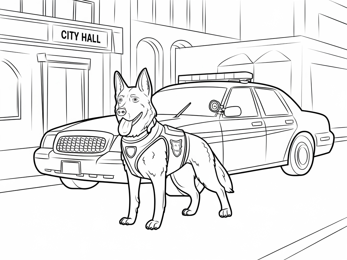 Brave Police K9 at City Hall
