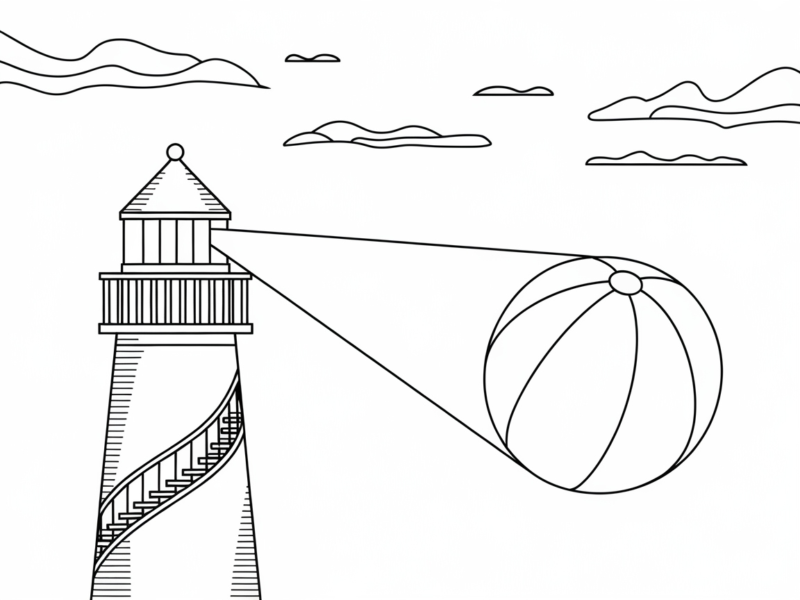 Illuminating Lighthouse and Beach Ball Combo