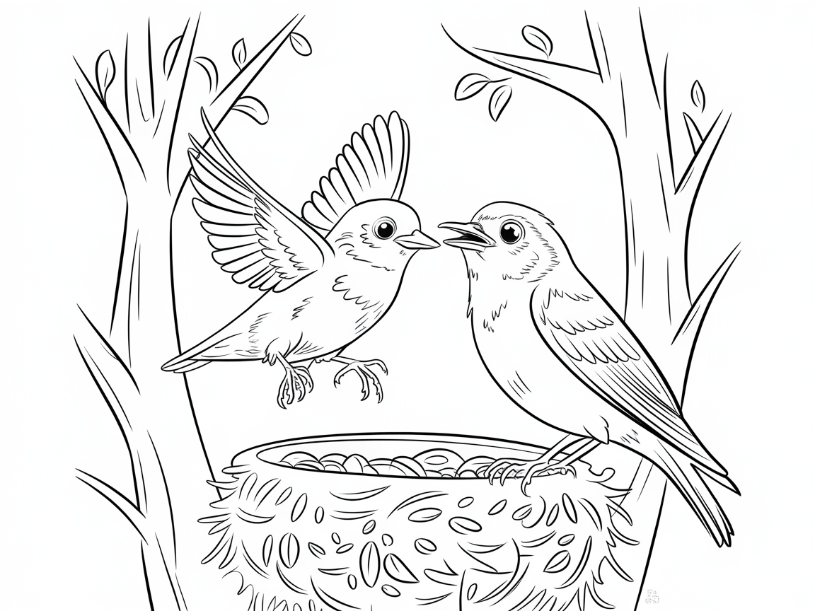 Delight in This Nesting Bird Scene