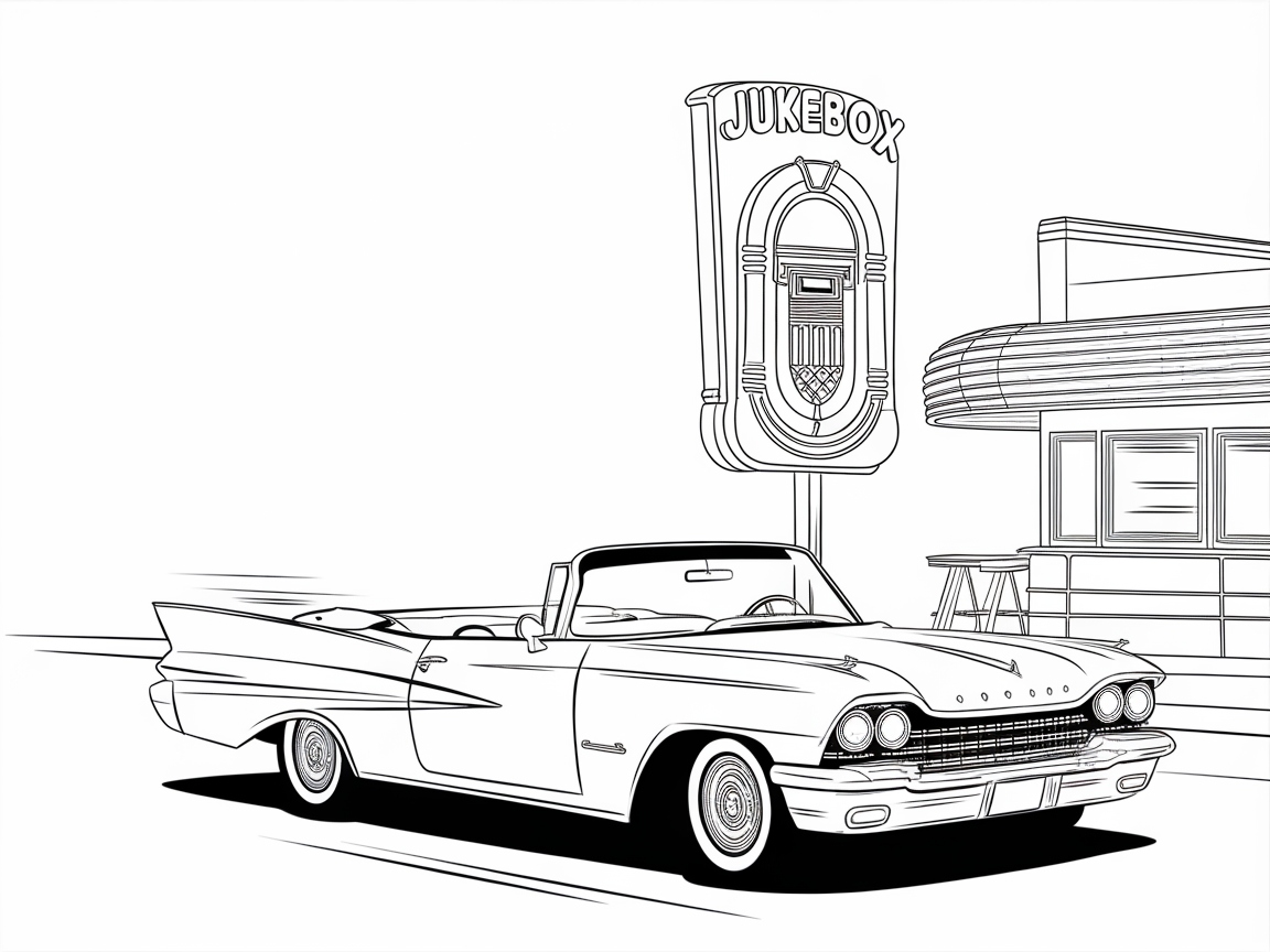 Cruise Back in Time with This Classic Convertible Scene