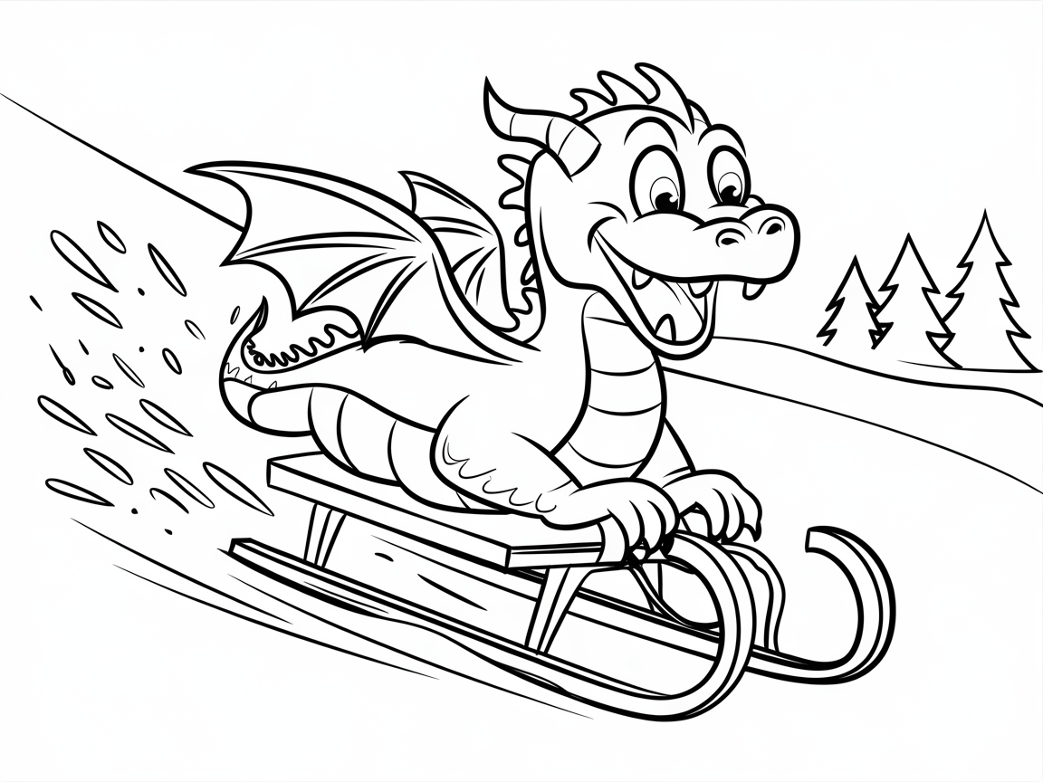 Joyful Dragon Sledding Adventure