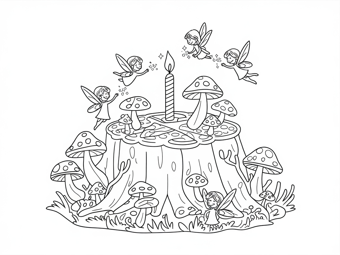 Enchanting Fairy Forest Birthday Cake