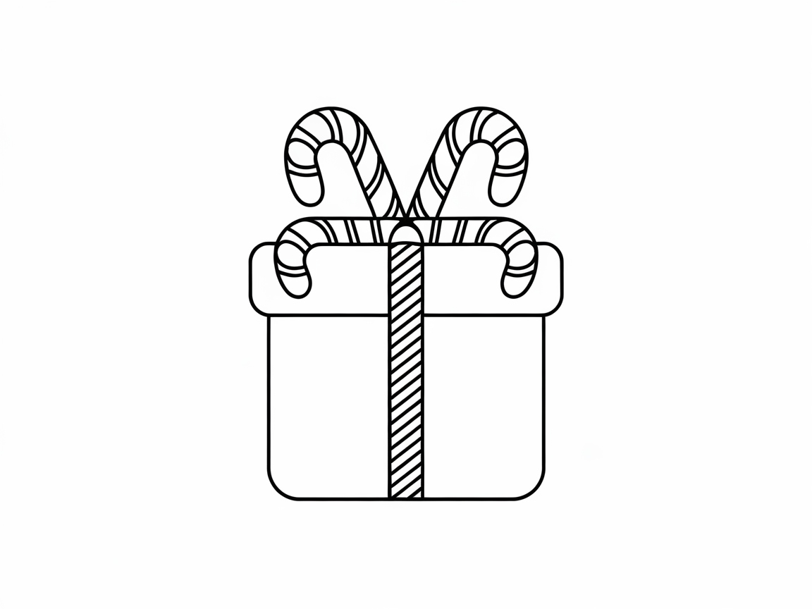 Gift Box Surprise with Candy Canes