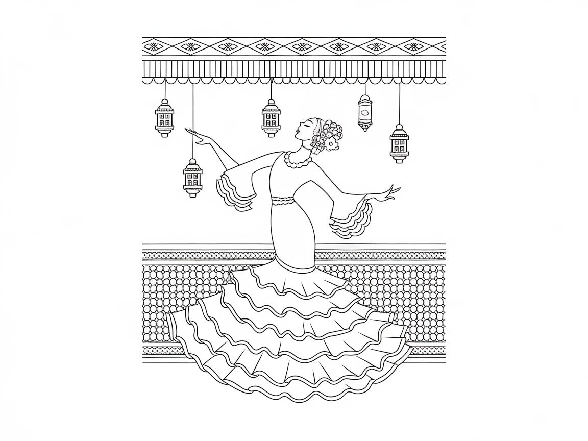 Swirl into Flamenco Flair with This Spanish Dancer Scene