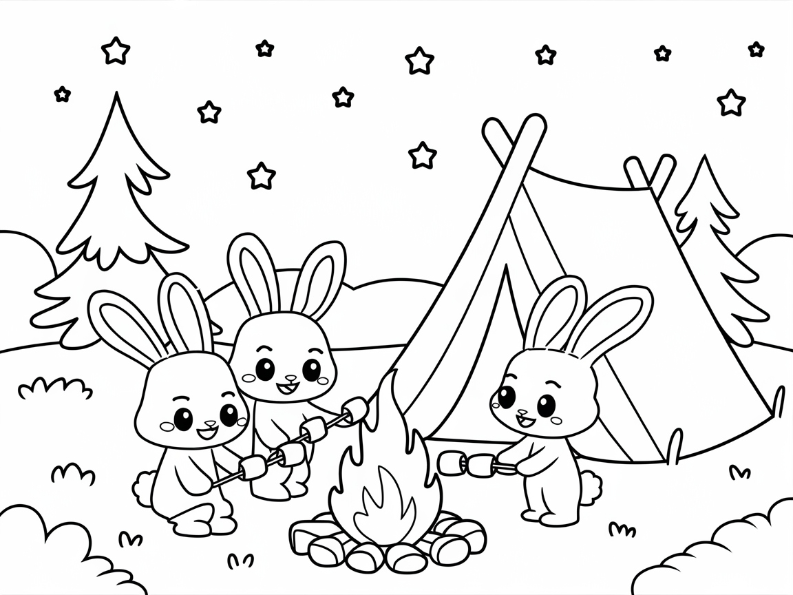 Campfire Fun with Bunny Trio