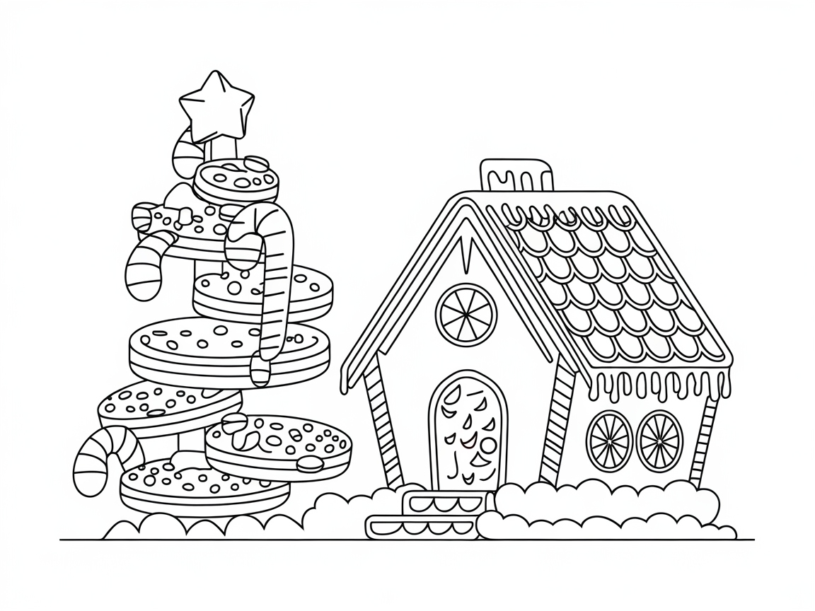 Gingerbread House and Cookie Tree Delight