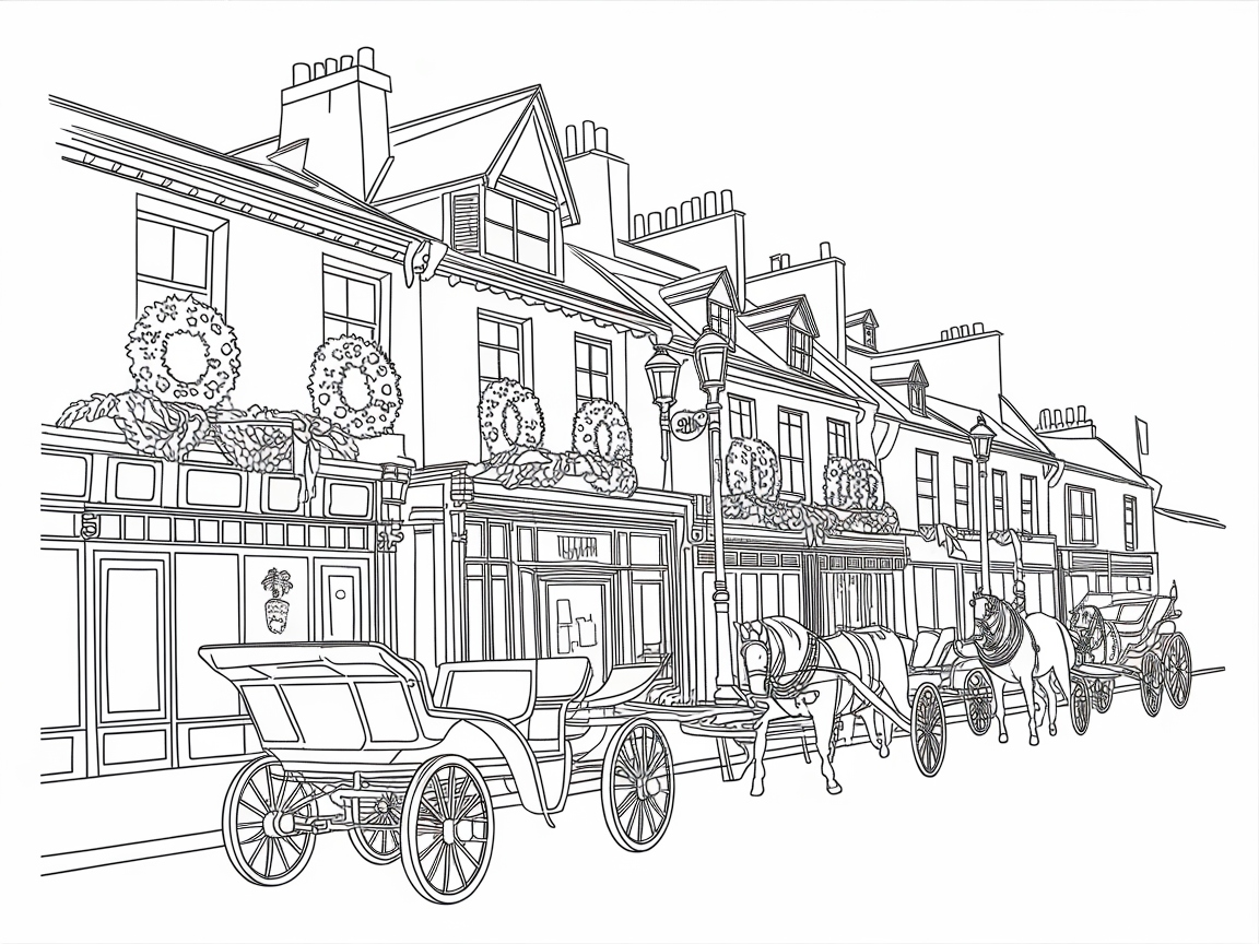 Transport Yourself to a Festive Victorian Street Scene