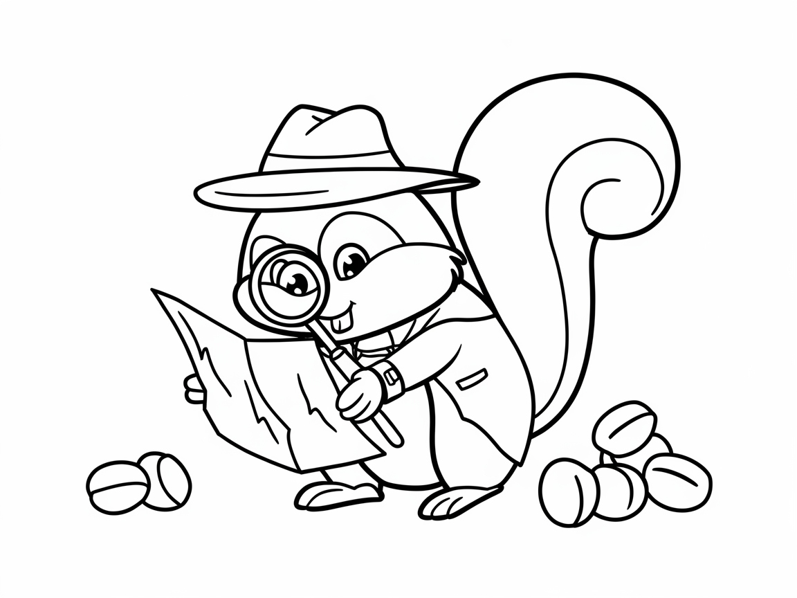 Detective Squirrel on a Clue Hunt