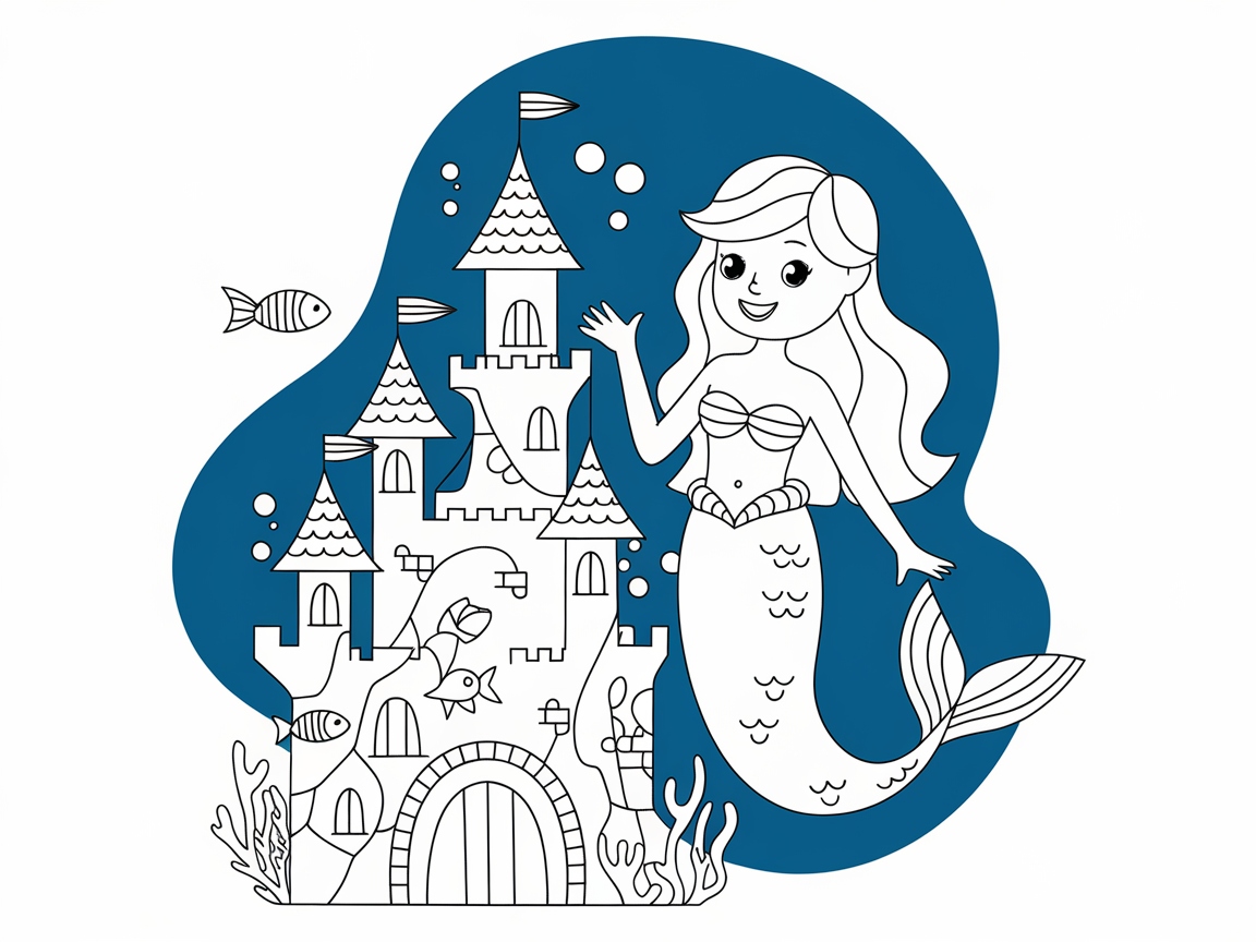 Dive into Fun with This Magical Mermaid Castle Scene!
