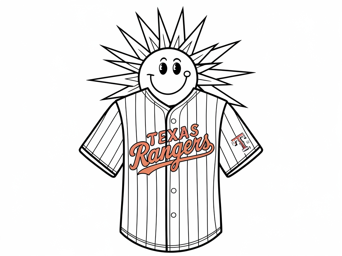 Sunny Days Ahead with This Baseball Jersey Coloring Page