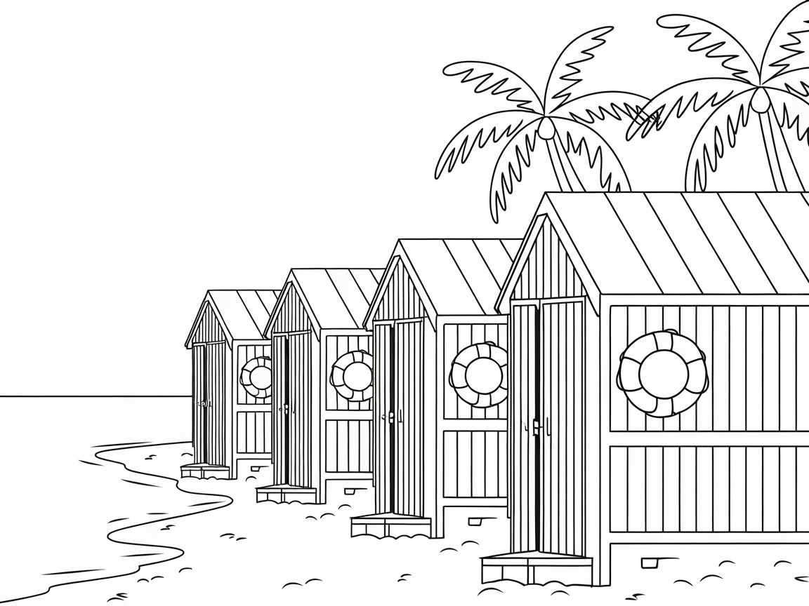 Colorful Beach Huts Await Your Creativity
