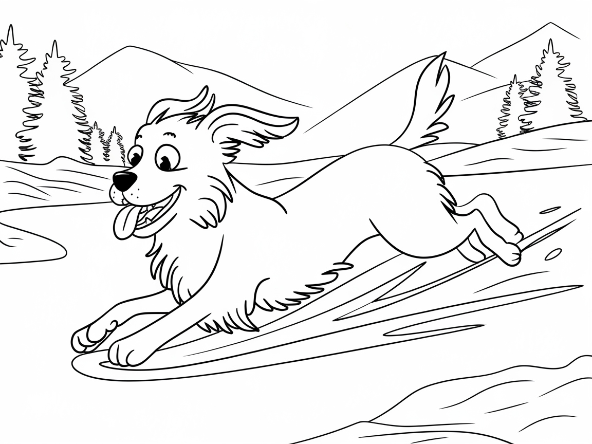 Glide into Adventure with This Snow Day Pup