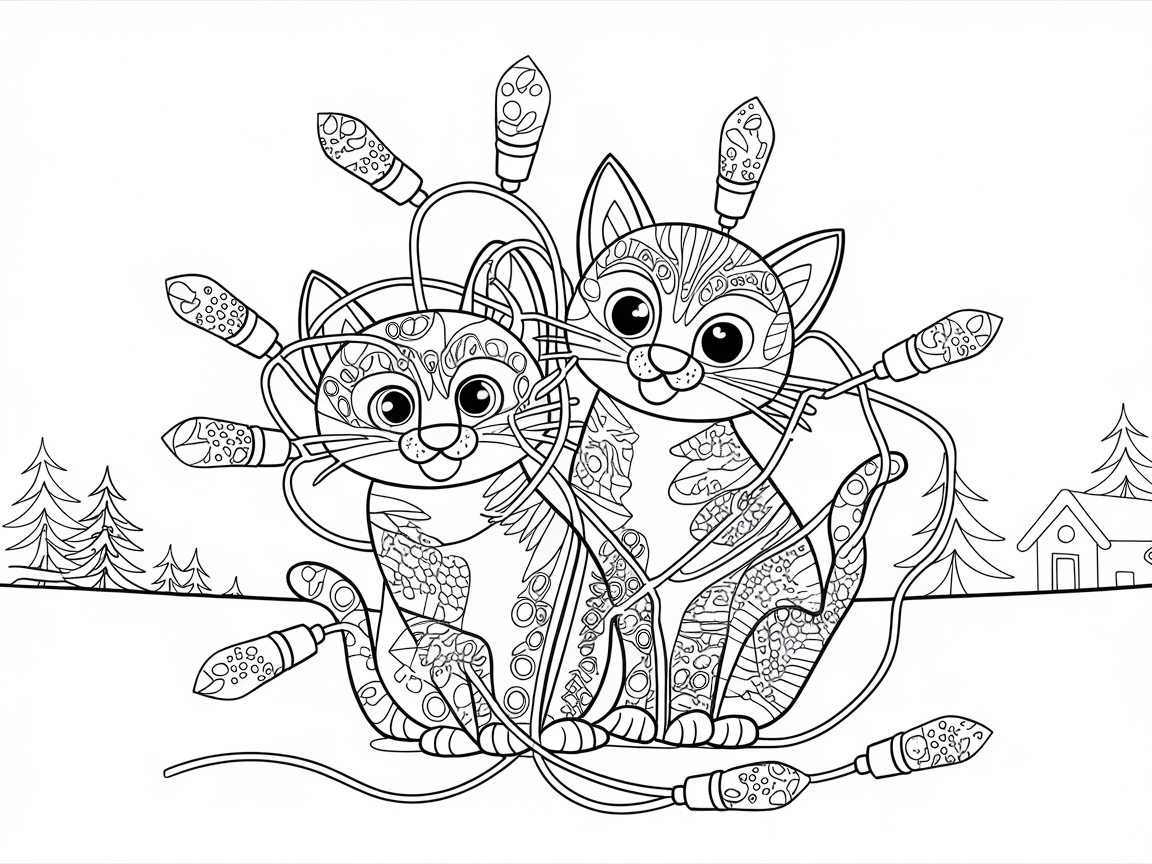 Untangle the Fun with These Playful Holiday Cats