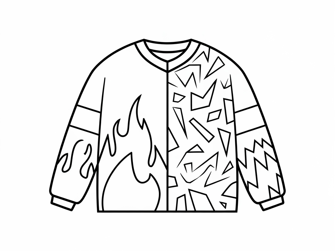 Ignite Creativity With This Half-Flame, Half-Geometric Jersey