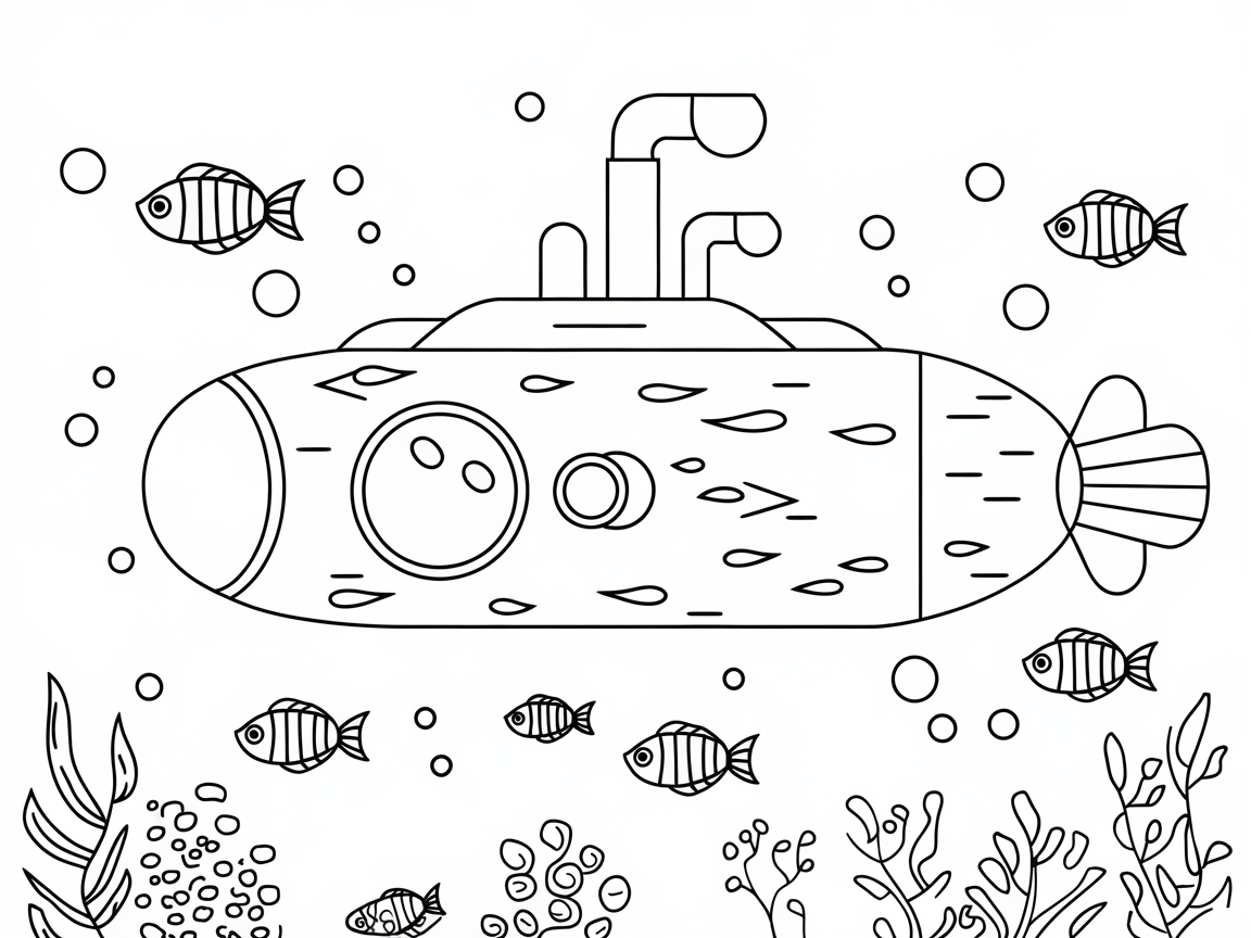 Dive into Adventure: Submarine Under the Sea
