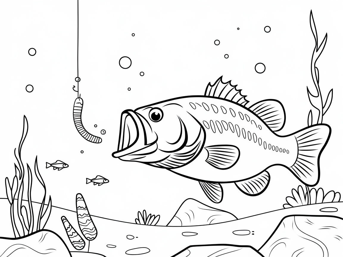 Underwater Bass Encounter: Catch of the Day