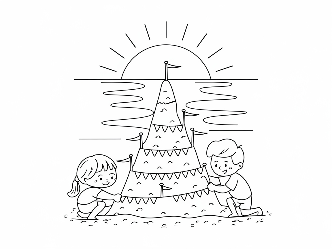 Create Magic with This Beach Sandcastle Scene