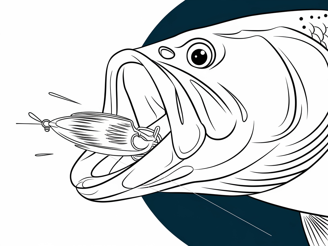 Close-Up Bass Battle: Enticing Lure Encounter