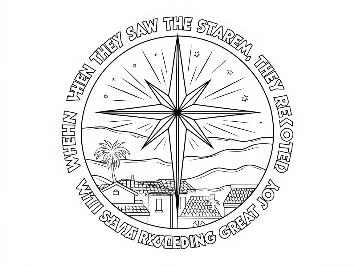 Star of Bethlehem Coloring Page