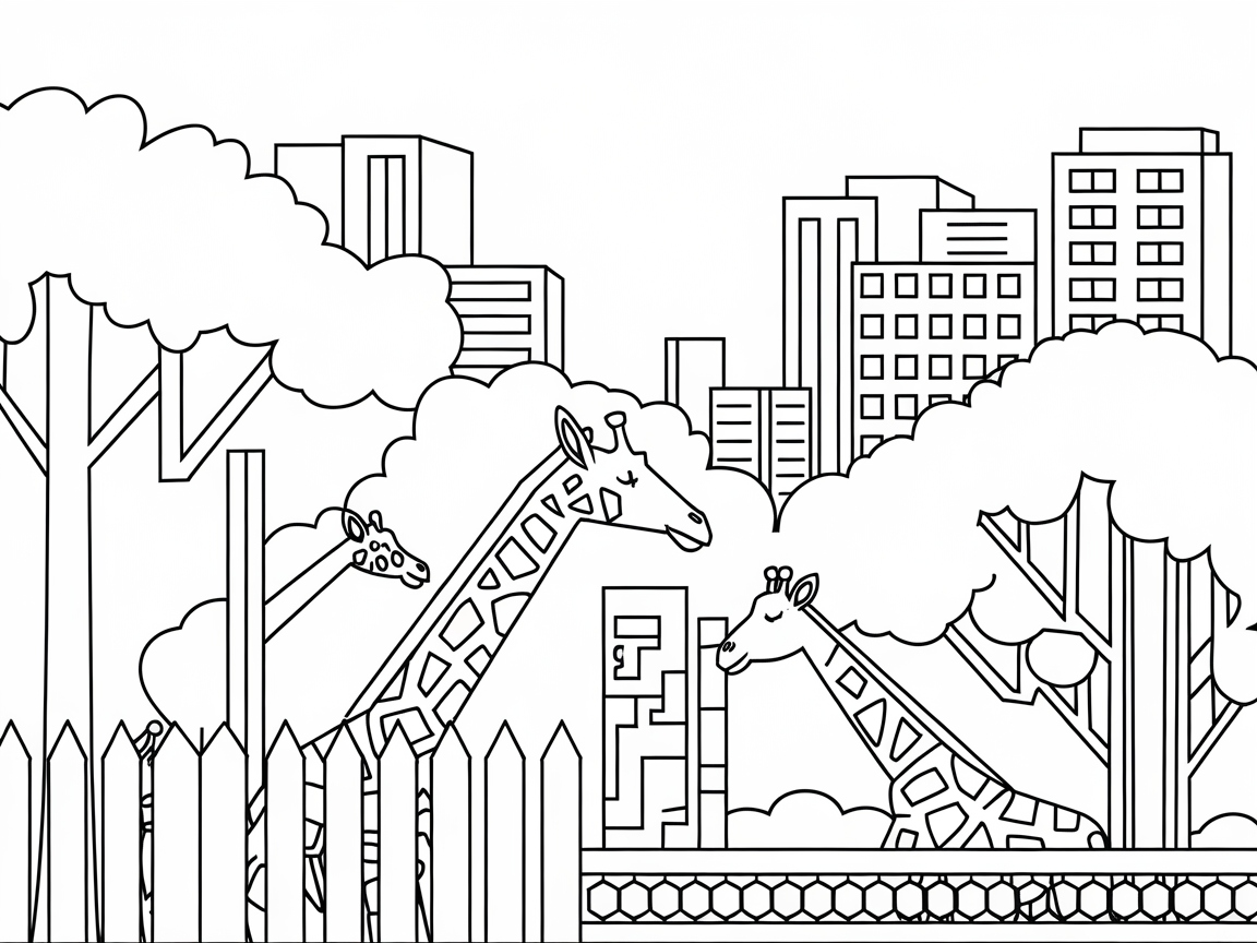 Whimsical Zoo Adventure in the City