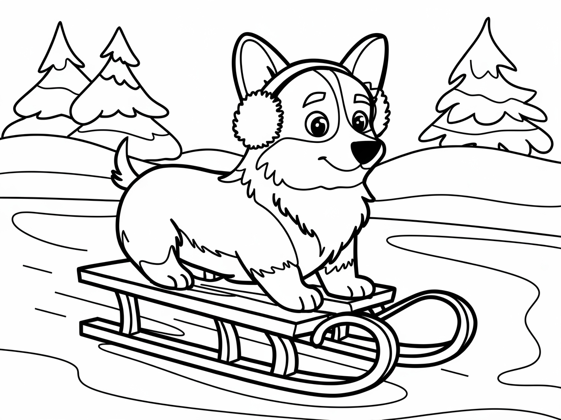 Sledding Fun with a Corgi Adventure!