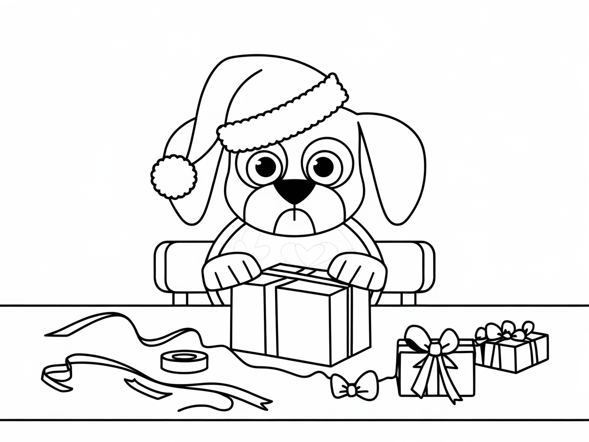 Unwrap Holiday Fun with This Gift-Wrapping Pup