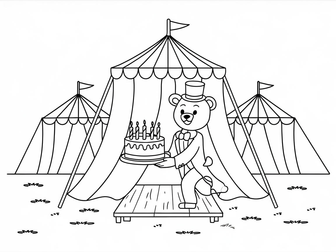 Step Right Up to the Circus Bear Birthday Celebration