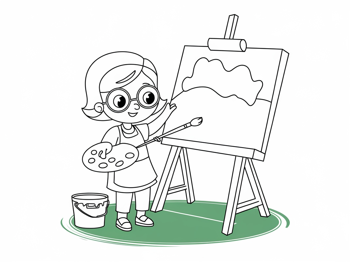 Creative Fun with Aspiring Artist Coloring Page