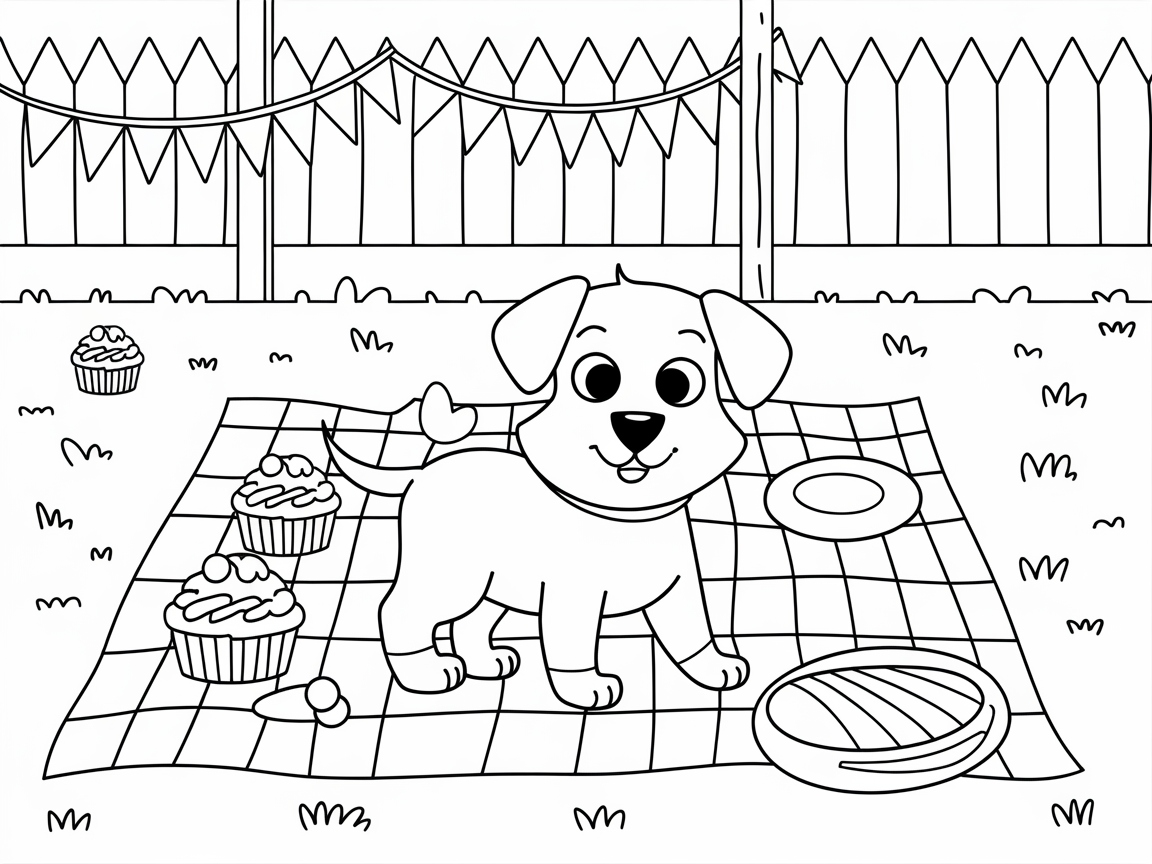 Picnic Pooch: Bring This Puppy Park Scene to Life