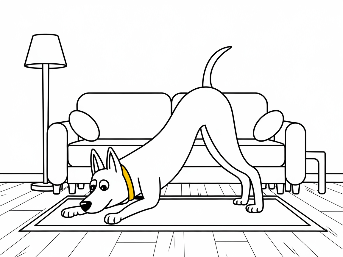Playful Belgian Malinois in a Cozy Living Room