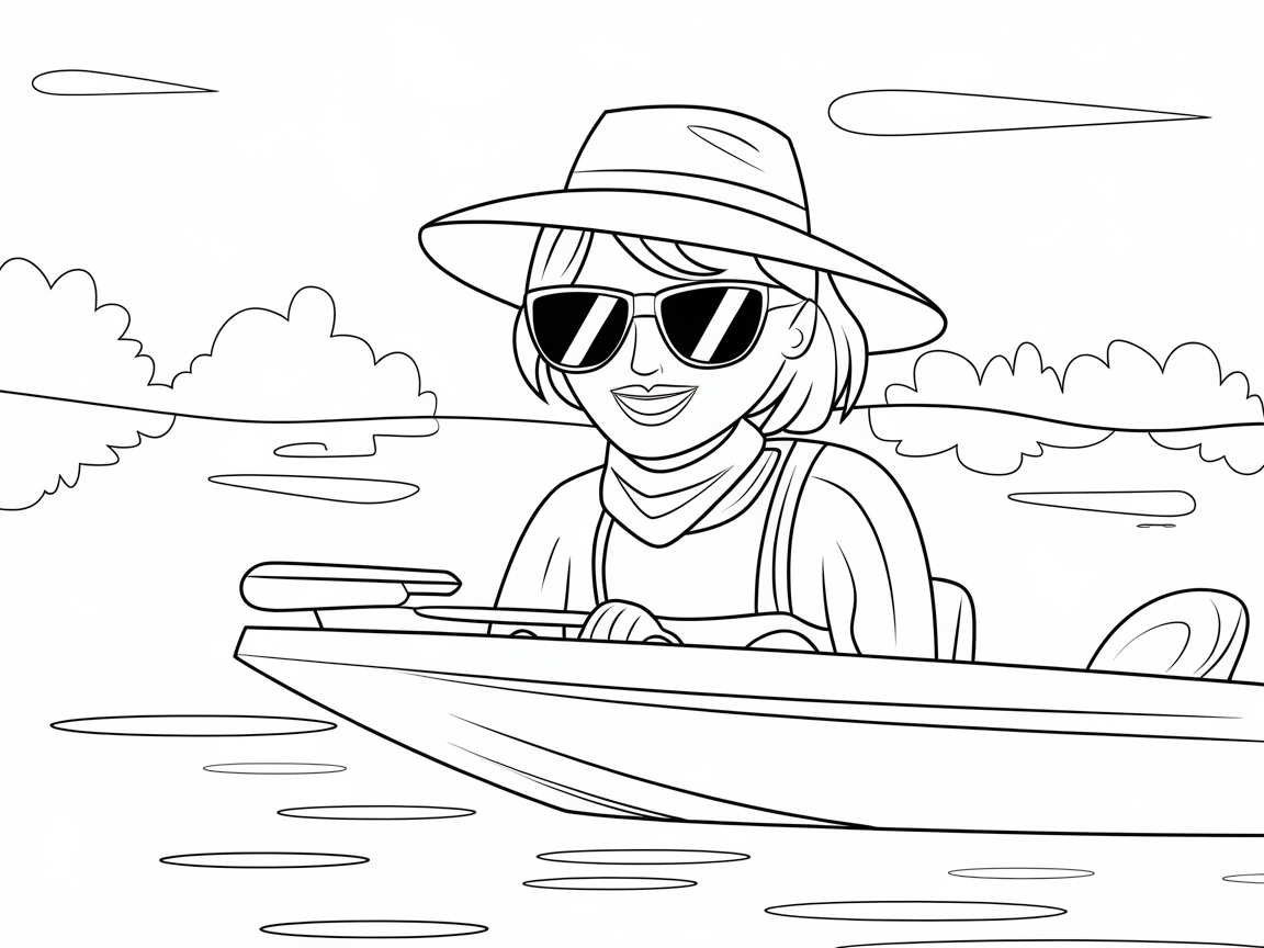 Cool Kid on a Bass Boat Adventure