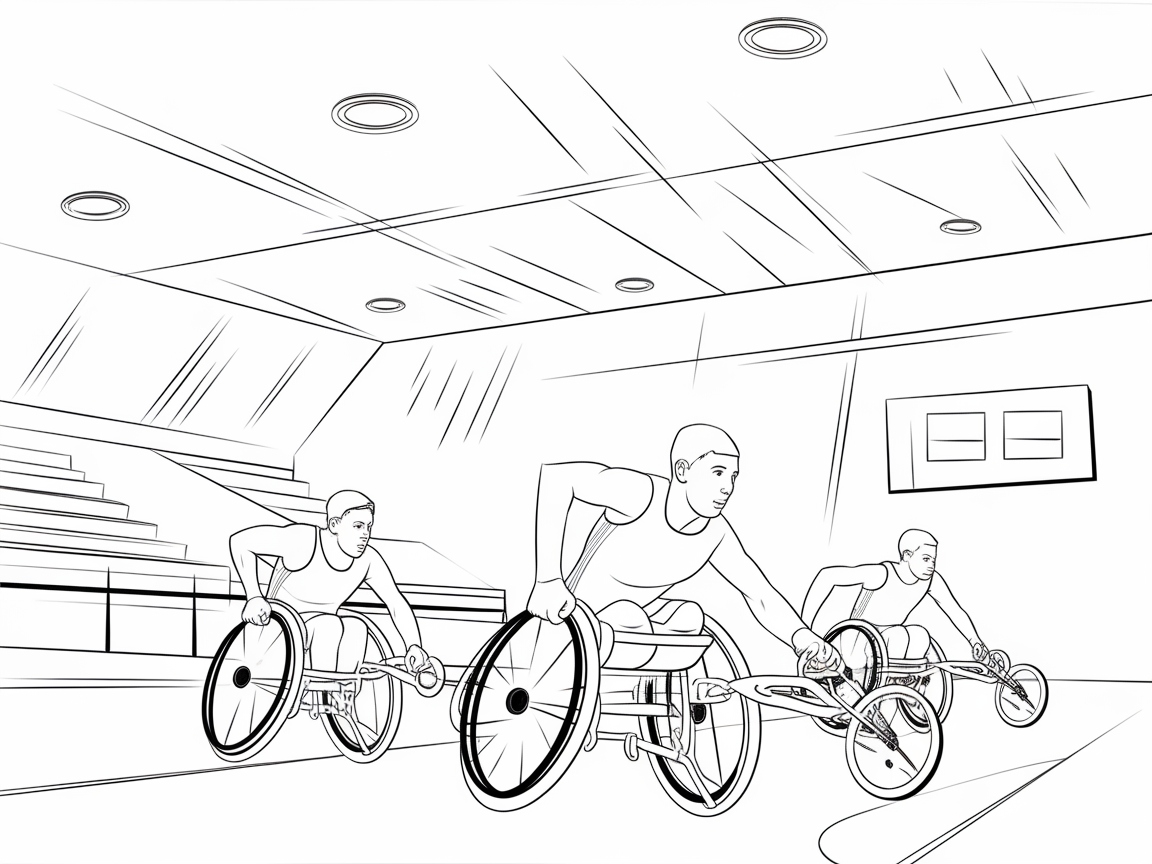 Wheelchair Basketball Action Page