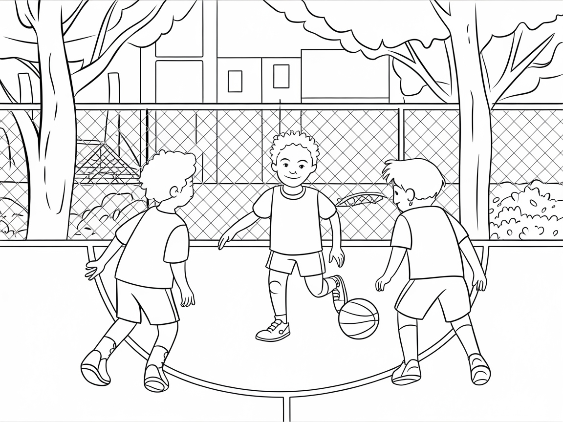 Join a Fun Game of Street Basketball