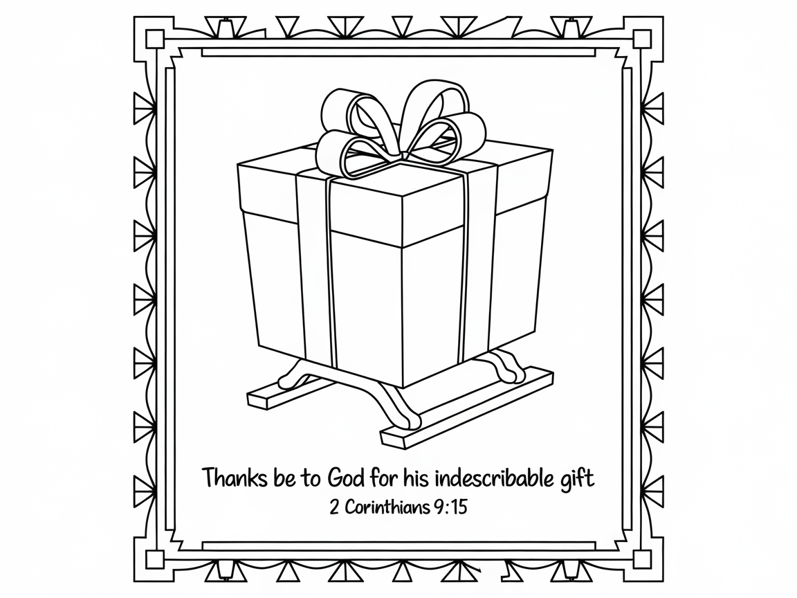 Gift of Gratitude Coloring Page