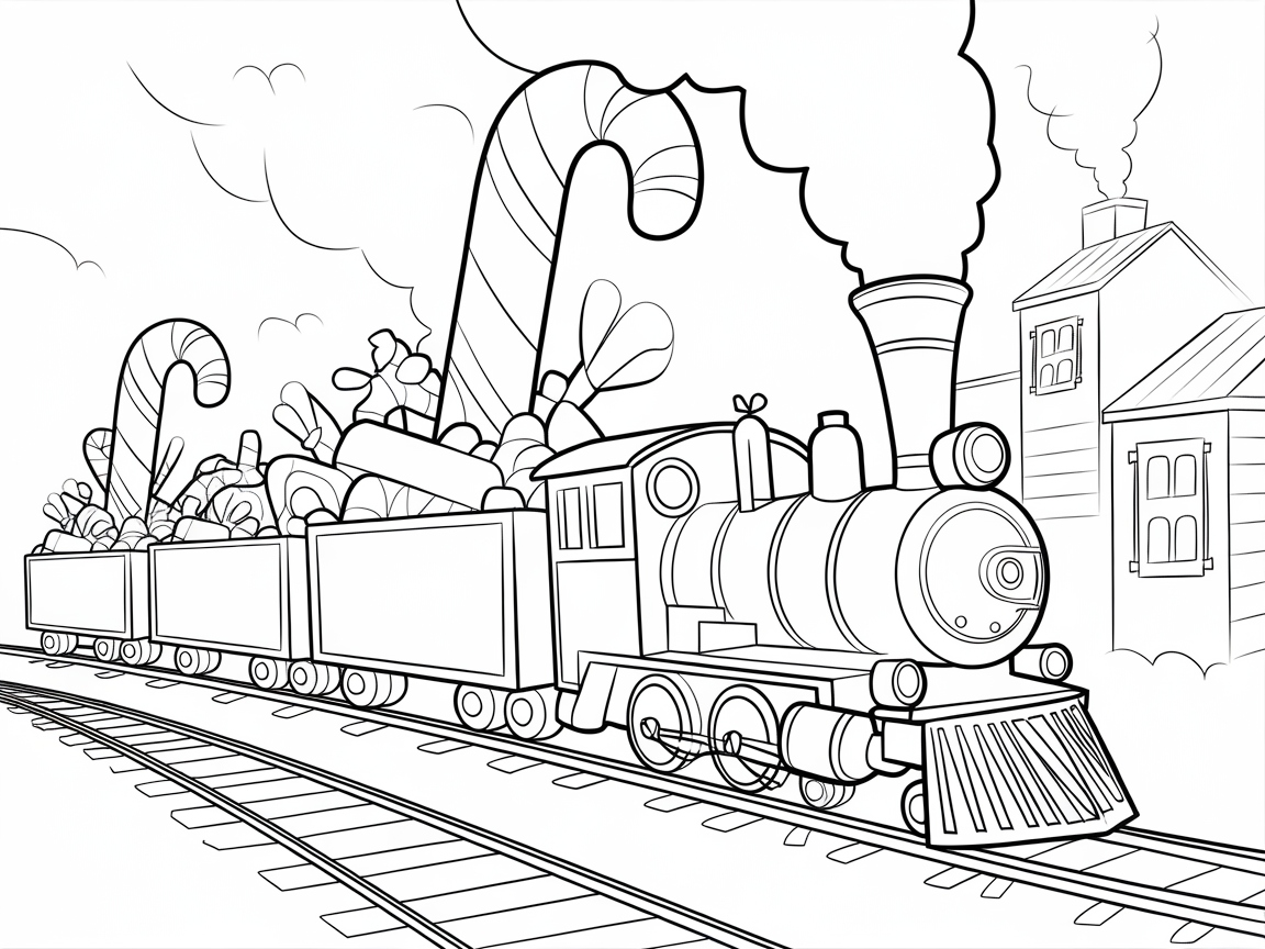 Festive Train Overflowing with Holiday Treats