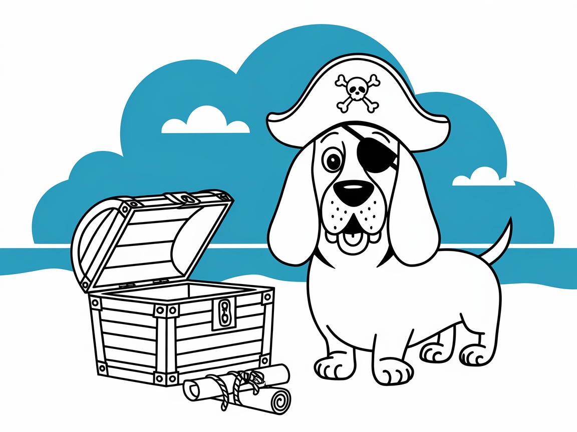 Ahoy, Matey! Pirate Basset Hound Adventure
