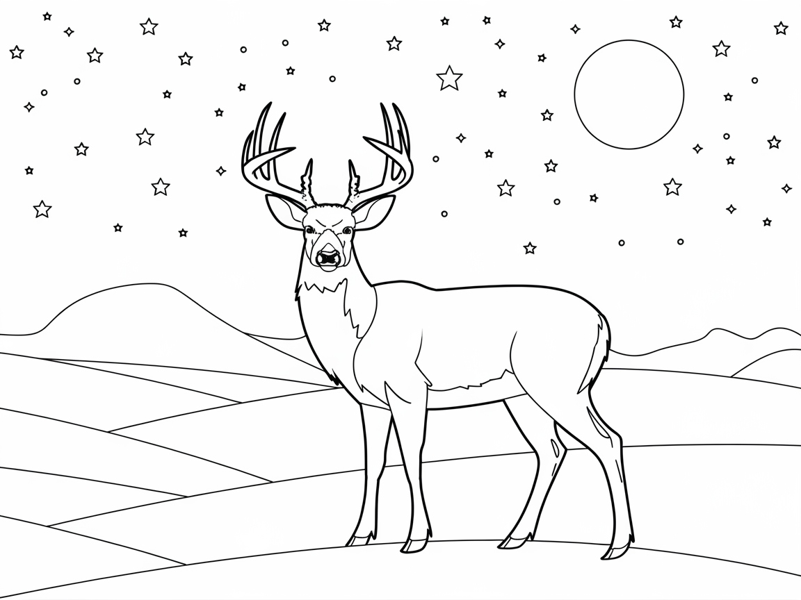 Buck Under a Starry Sky