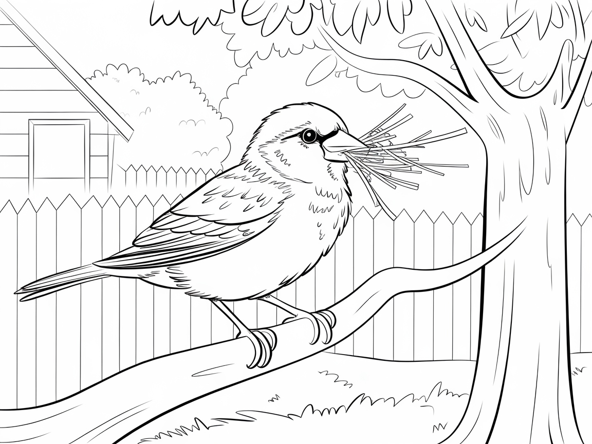 Build Your Nest with This Industrious Sparrow