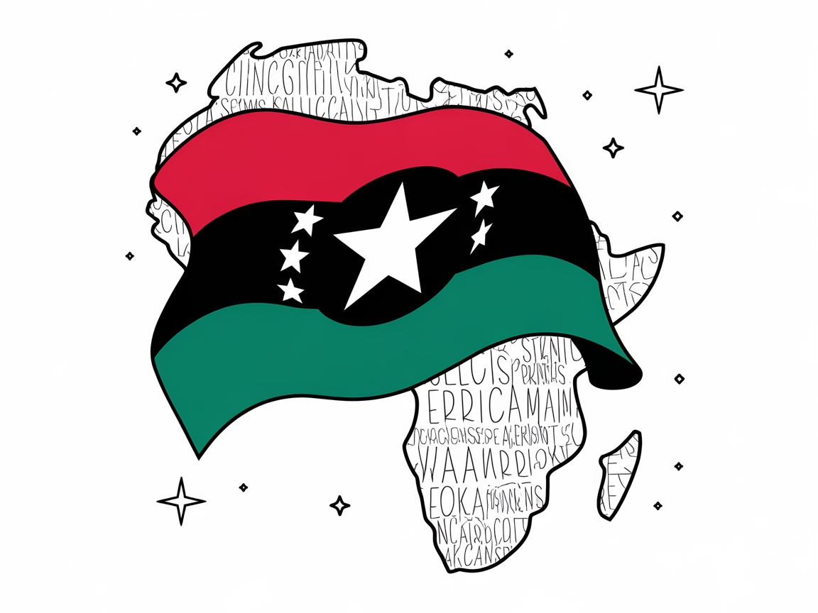 Color the Continent: Celebrate Black Heritage with This African Map and Flag