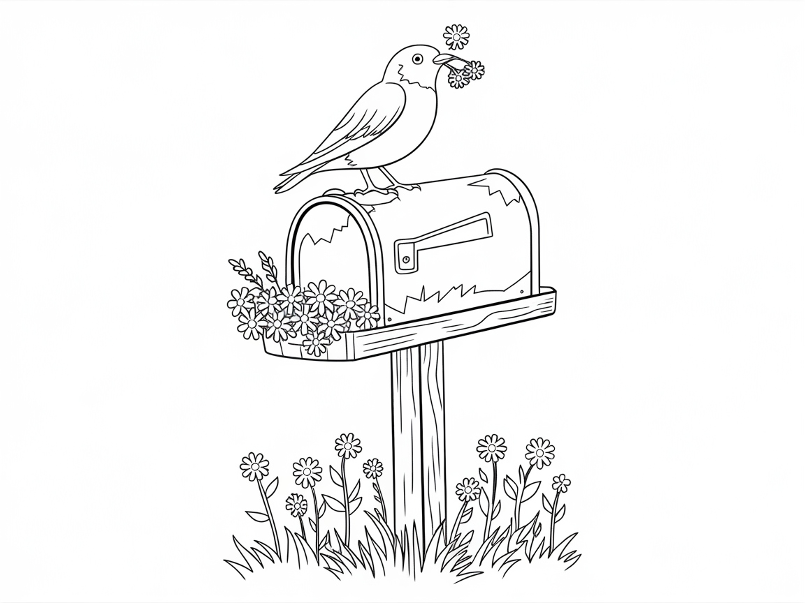 Add Charm to This Bird on a Mailbox Scene